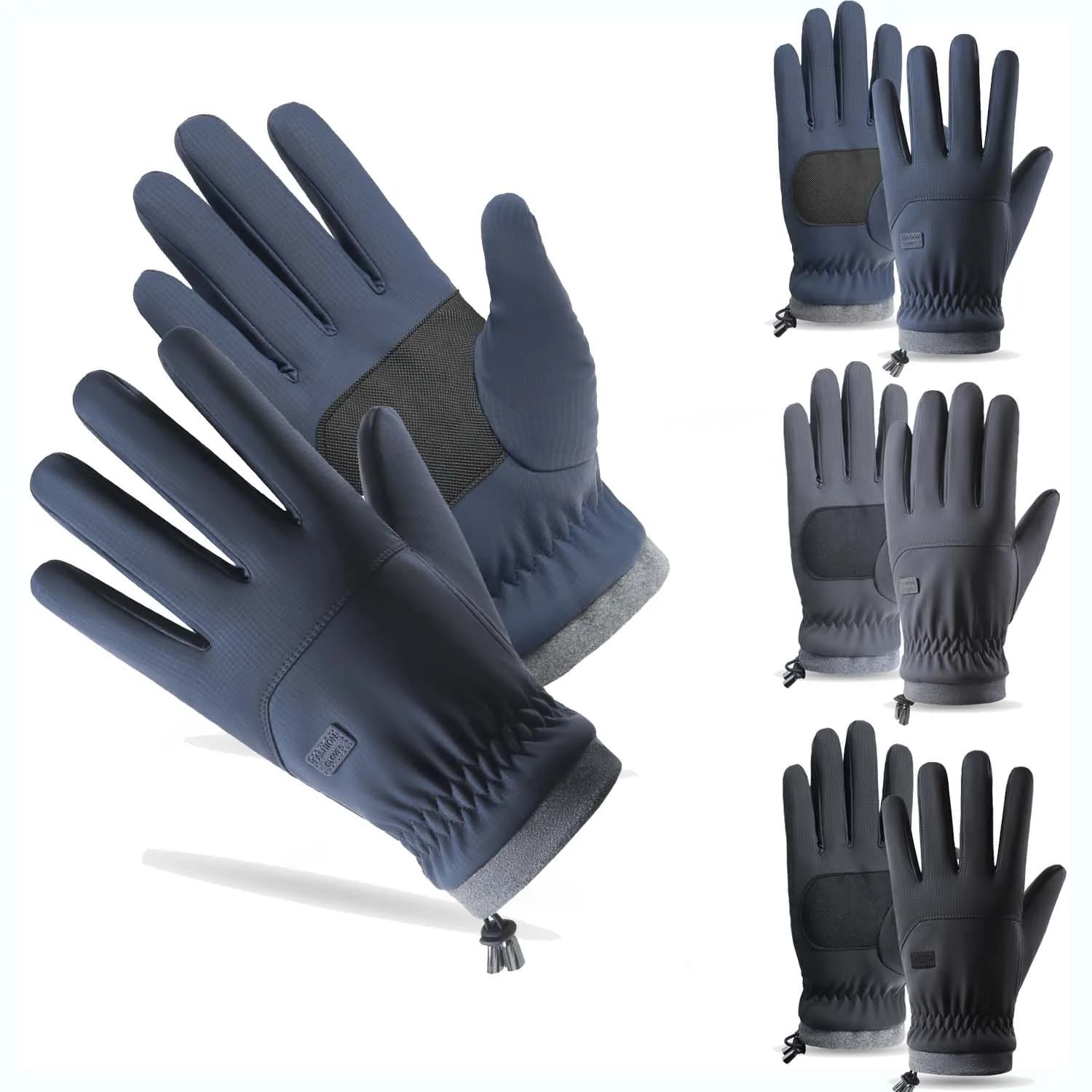 1 paio di guanti sportivi da ciclismo invernali all'aperto da uomo e da donna, da corsa, touchscreen, guanti a dita intere, regalo di Natale e Halloween