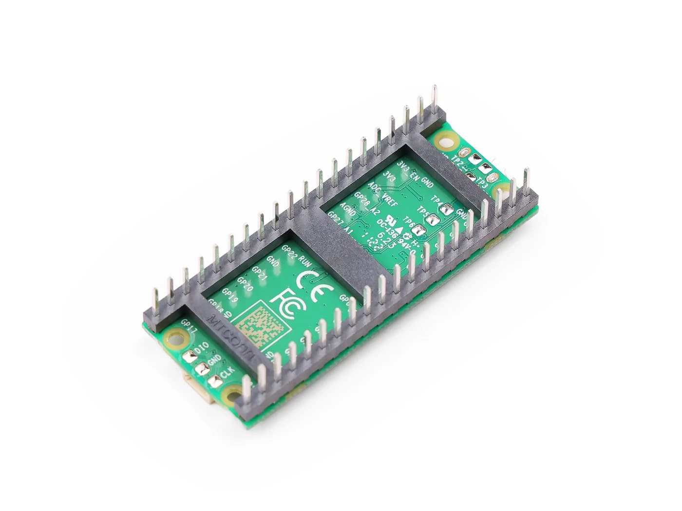Raspberry Pi Pico H Microcontroller Development Card with Pre-Salesed Header and Debug Connector, Based on Raspberry Pi RP2040