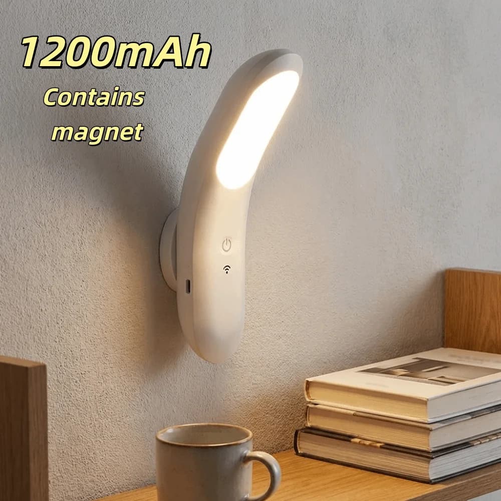 Lampada da scrivania a LED con alimentatore a doppio uso, luce uniforme e morbida, dimensioni compatte, lampada ricaricabile, torcia potente, design multifunzionale