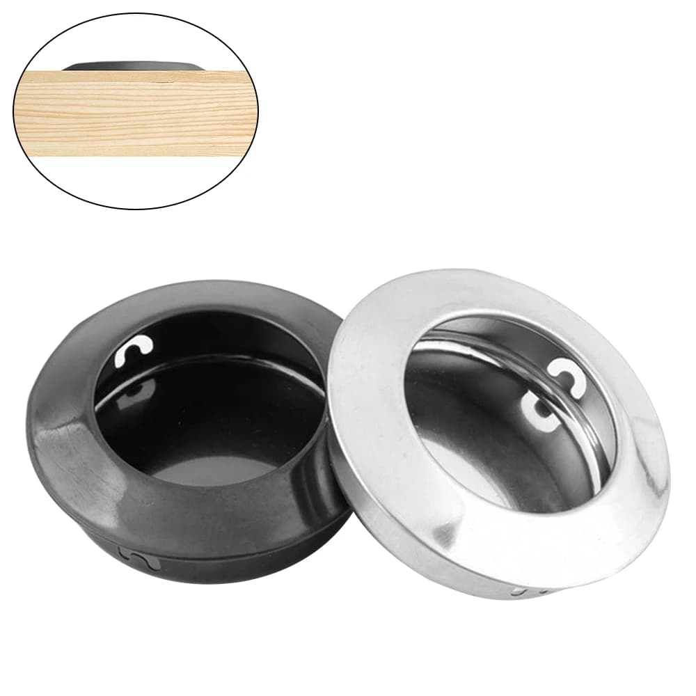 Maniglia smussata rotonda da incasso in acciaio inossidabile da 1 pz 35 mm / 1,38 pollici antiruggine per porte doccia / cassetti