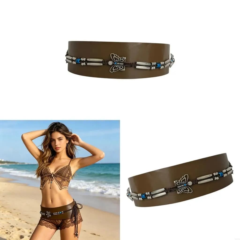 PU Leather Waistband With Ornamental Clasp Folk Fashion Accessory Belt Suitable For Various Outfits Y08E