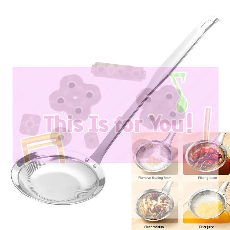 【MA】316 Stainless Steel Fat Skimmer Spoon Fine Mesh Grease Foam Removing Oil Dregs Fishing Percolator Fried Food Net Strainer