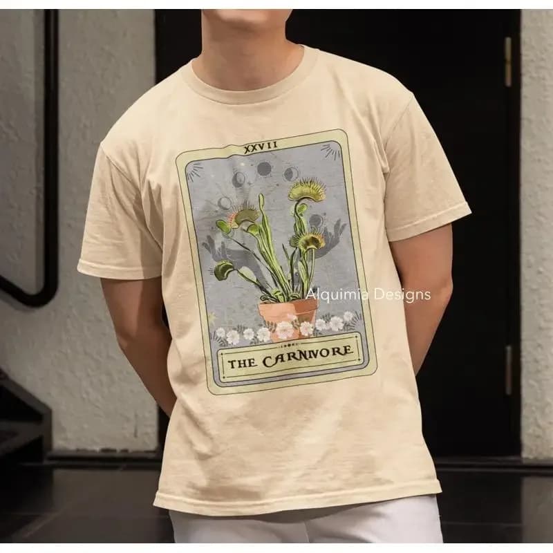 The Carnivore Tarot Card T Shirt Carnivorous Plant Venus Flytrap