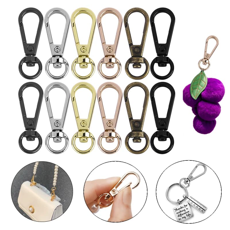 5pcs/Lot Metal Swivel Lobster Buckle Handbag Connector Hook Snap Bag KeyChain Trigger Clip Clasp DIY Hardware Accessories