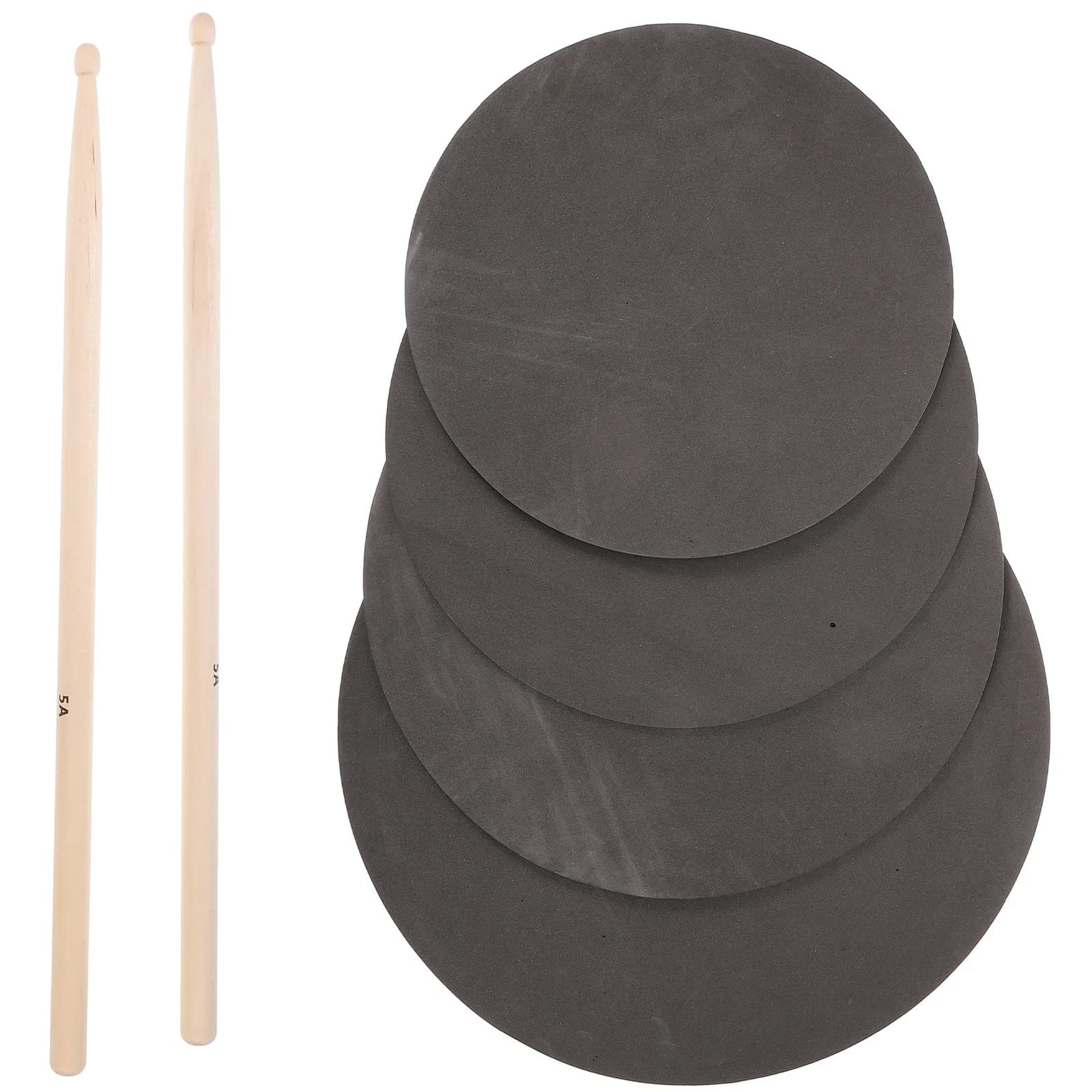 Set di 1 Pad per Pratica Silenziosa di Batteria da 13 Pollici con Bacchette Ergonomiche e Schiuma Resistente all'Usura per Casa