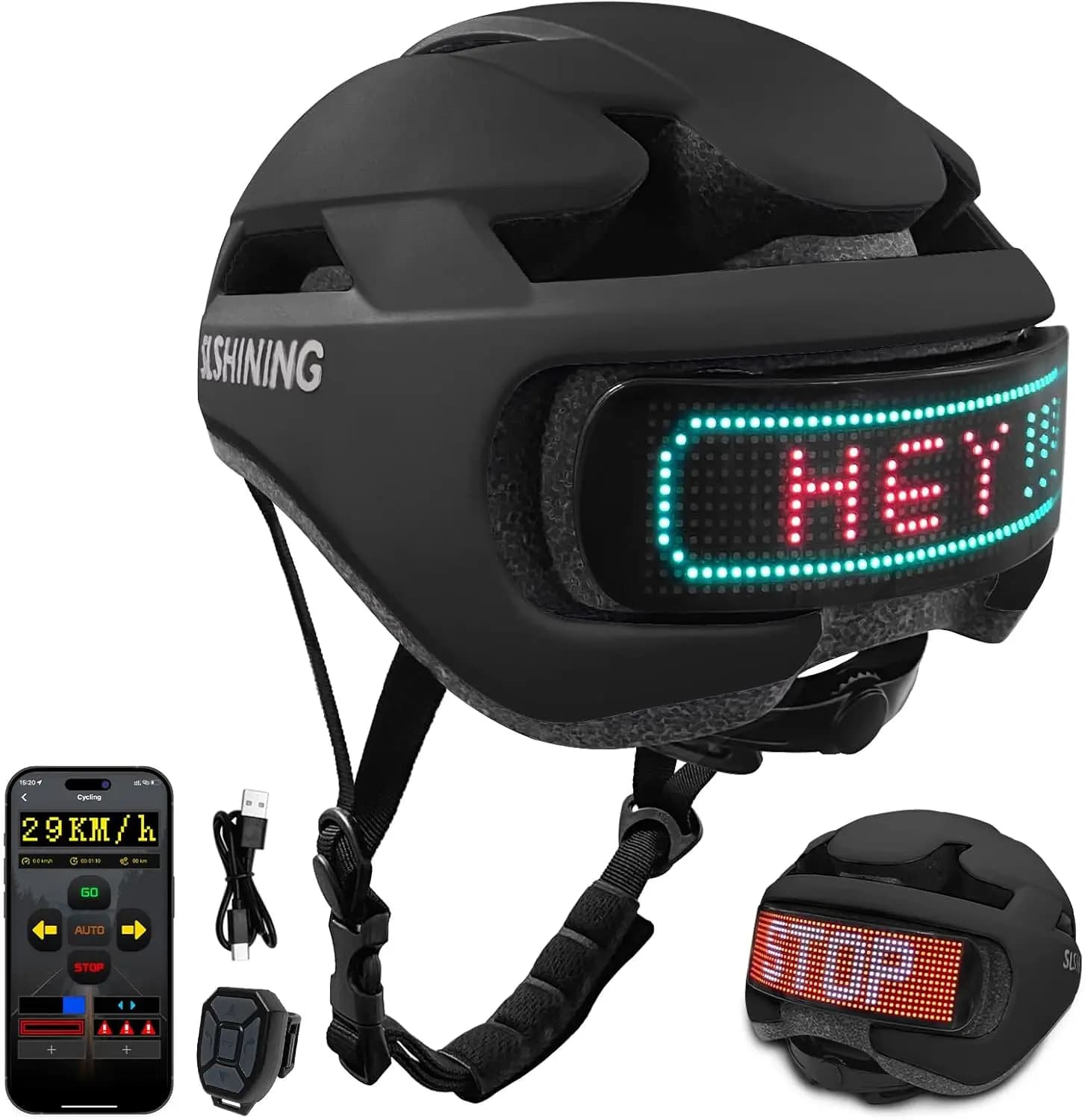 Casco Intelligente con Luce per Adulti e Adolescenti: Mountain Bike, Ciclismo su Strada, Monopattino Elettrico, Skateboard