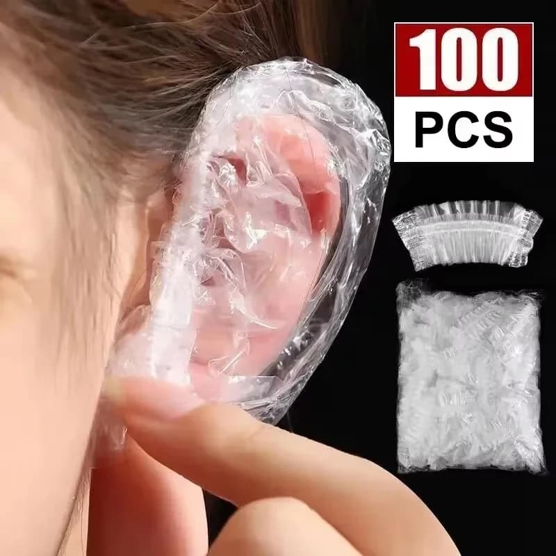 Disposable Eyelets for Hair Tinctures Waterproof Ear Covers Clear Protection Head for Cleaning for Hair Tincture Bathroom Shower Eyelets