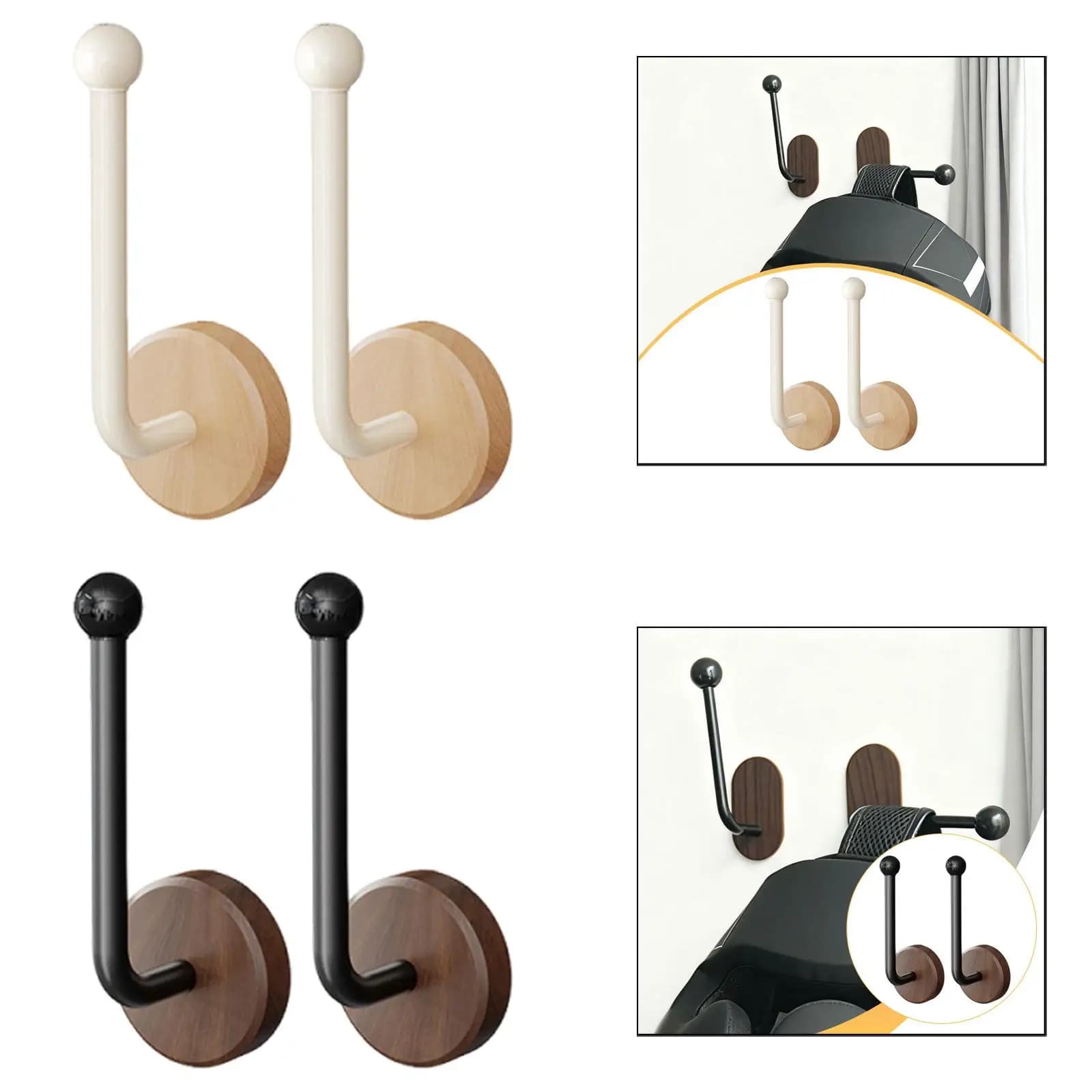 Wall Mounted Boxing Glove Holder Multipurpose Wood Drying Stand for Home Gym Equipment Organizer