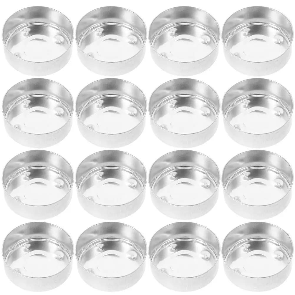 150Pcs Aluminum Tea Light Holders Heat Resistant Lightweight for Home Decor DIY Making Wax Containers