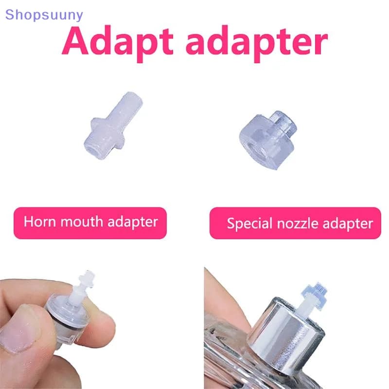 [SU]2Pcs Perfume Bottle Transfer Adapter Horn Mouth Nozzle Connector Refill Dispensing Tool Leakproof Travel Perfume Collectors