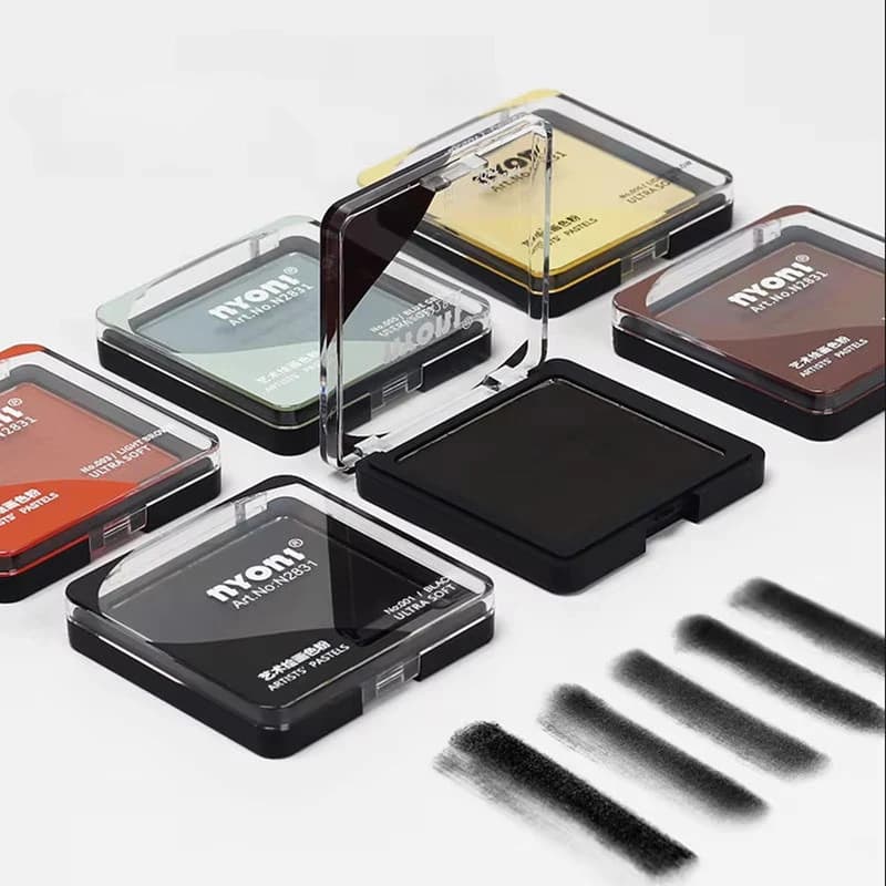 Nyoni Professional Ultra Soft Artist Pastel Graphite Charcoal Drawing Color Sketching Powders Blendable Finest Pigment Wet ,Dry