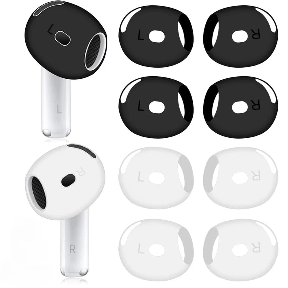 Copri Auricolari Antiscivolo per Apple AirPods 4, Sottili e Protettivi, Accessori Sostitutivi per AirPods 4