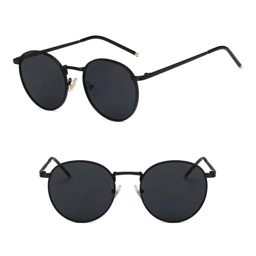 Fashion Metal Frame Glasses Women Men Sunglasses Round Sun Glasses Shades Women's Eyewear