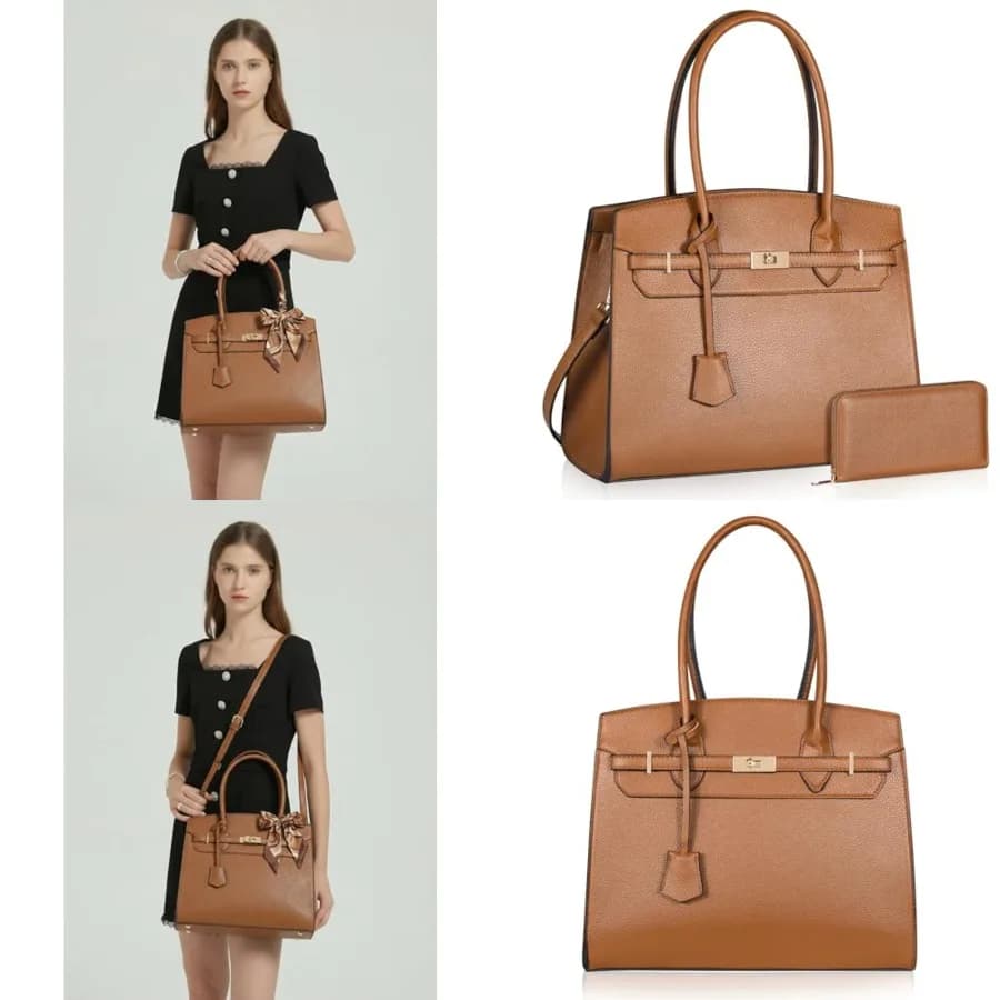 Borse a mano classiche di design per donna, borse a tracolla da donna, borsa a tracolla da lavoro con tracolla regolabile e portafoglio