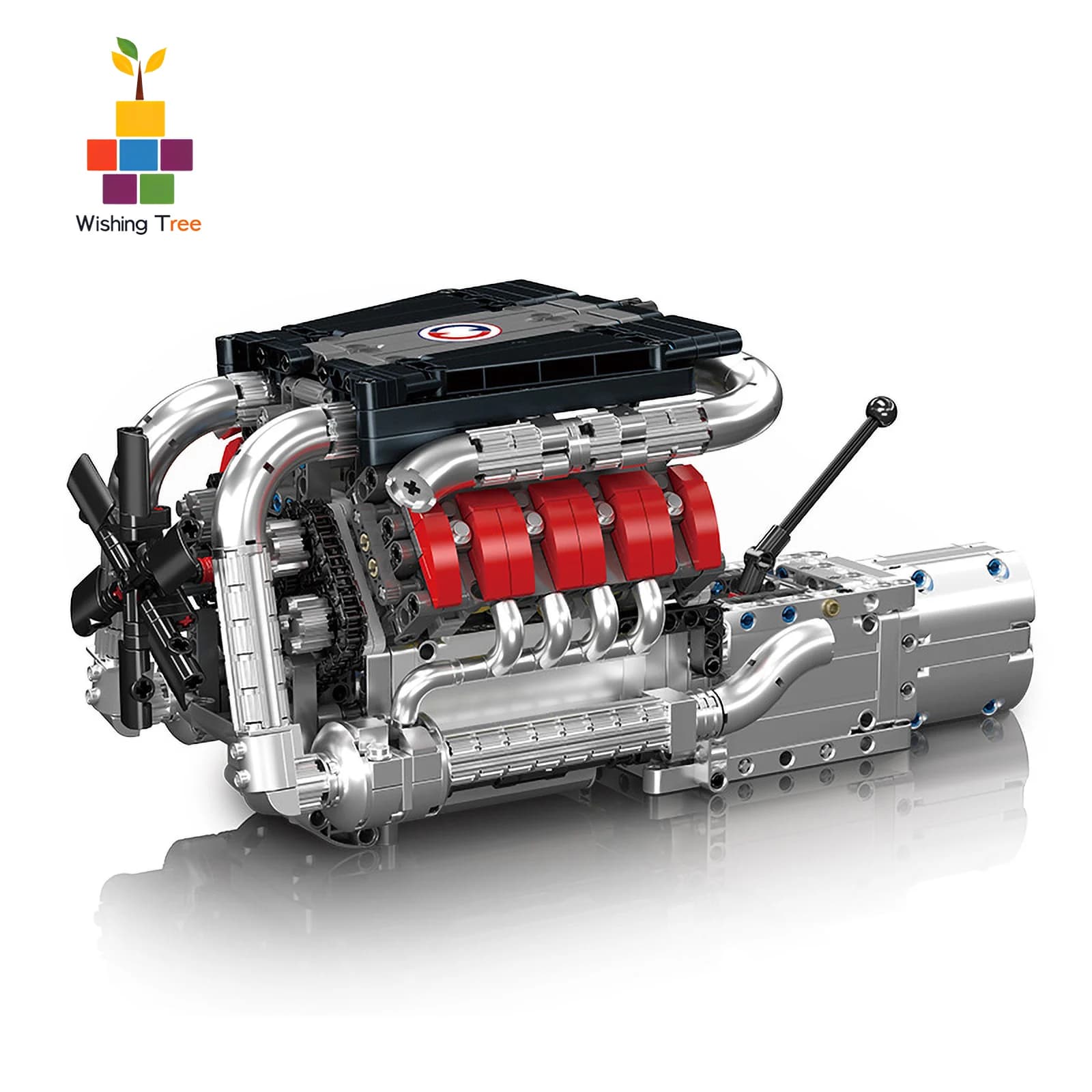 Kit di costruzione motorizzato con motore Mould King 10203 MB Merc V8 con azionamento elettrico, modello di auto tecnico da 1169 pezzi per collezionisti adulti