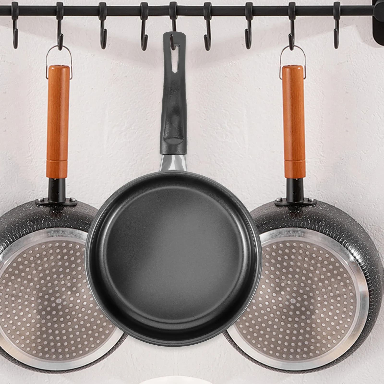 2Pcs Non-Stick Frying Pan Mini Cooking Pan 14Cm Perfect for Egg Pancake Steak Cooking Home Kitchen Non-Stick Saucepan