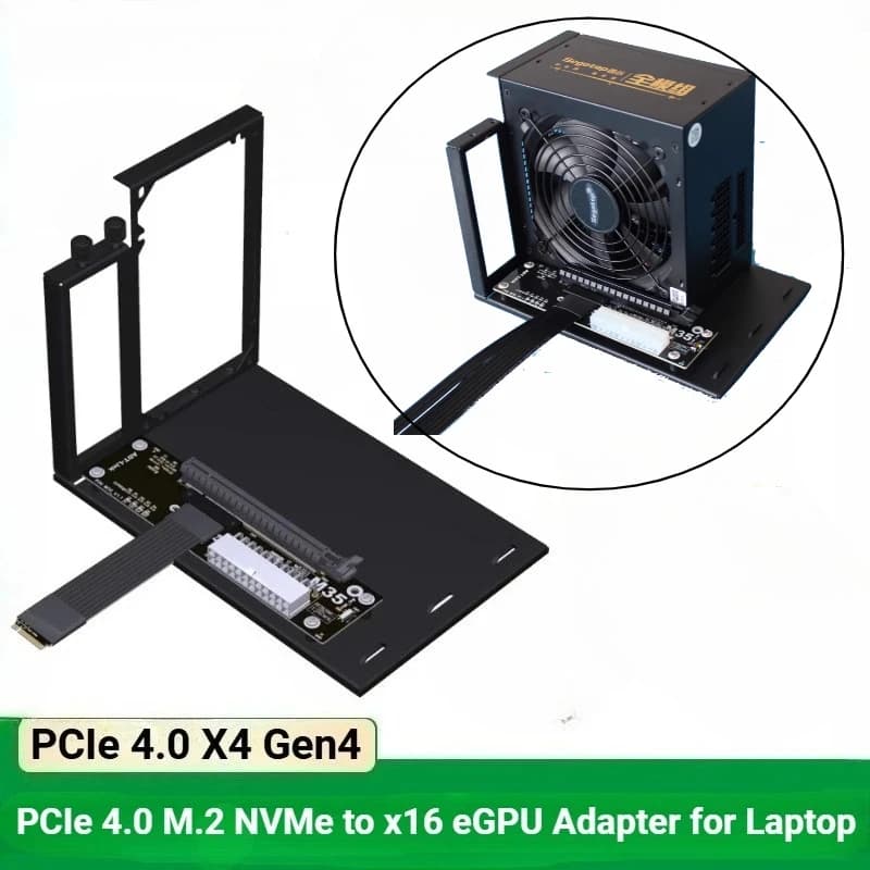 Scheda grafica per notebook Laptop esterno per M.2 NVMe MKey PCIe 4.0 X4 64Gbps Docking Station Gen4 Full Speed per Intel NUC,STX,ITX