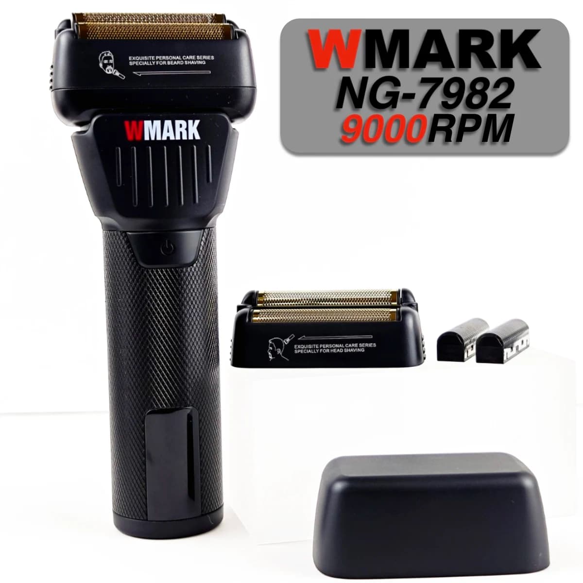 WMARK NG-7982 Professional haircut for men 9000 rpm Fitted blades for men razor with double floating blade covered in titanium