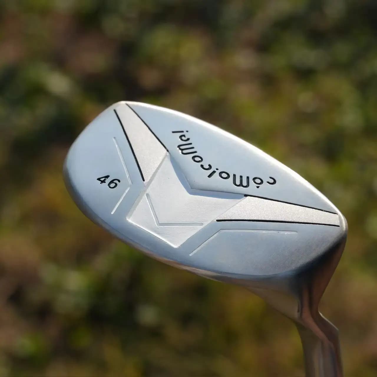 COMOCOMO Putter da Golf - Testa e Asta in Acciaio Inossidabile, Allineamento a Doppio Triangolo, Perfetto per il Gioco Corto, Migliora il Chip