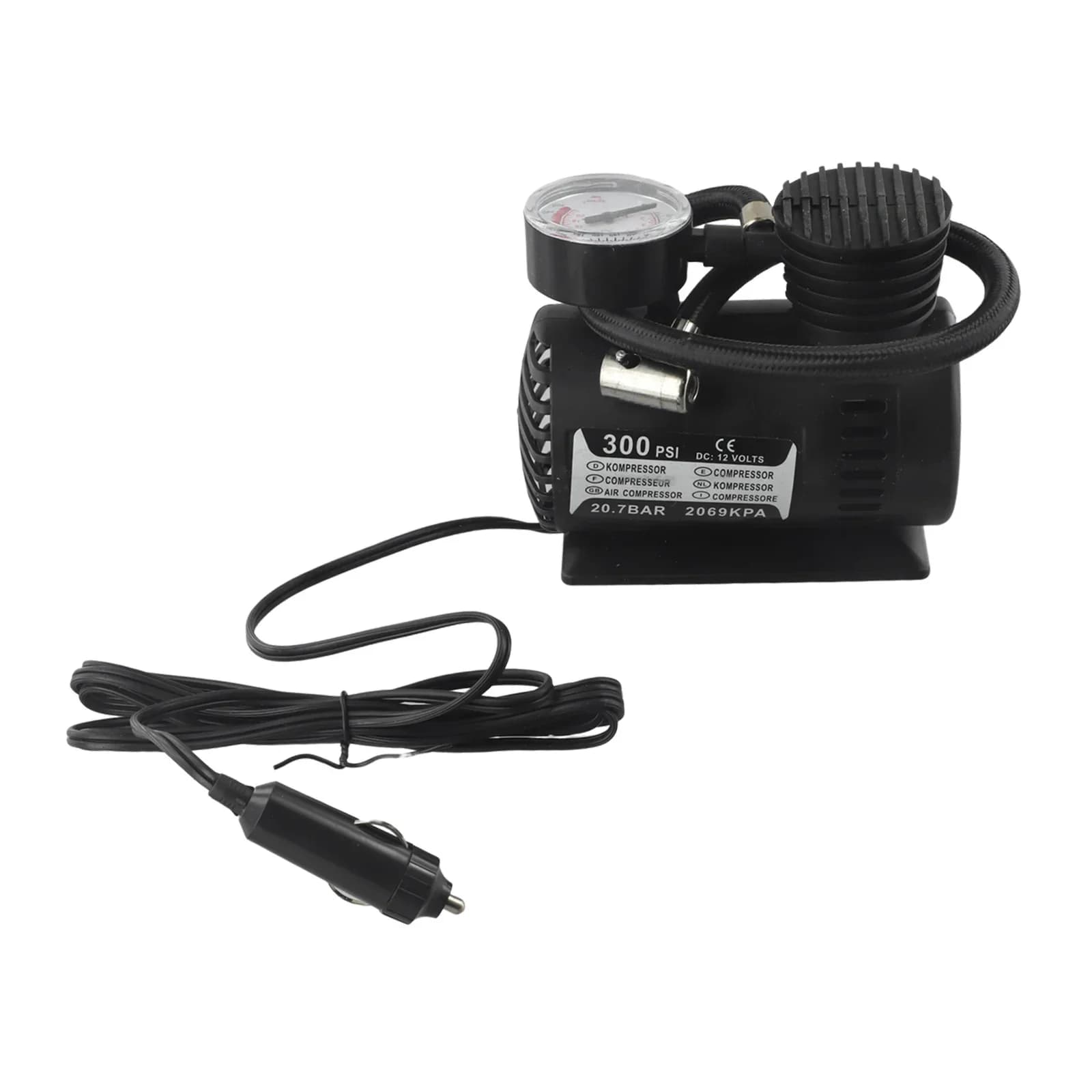 Pompa del compressore d'aria DC 12V per gonfiatore automatico per pneumatici per moto accessori Auto strumenti per pneumatici 1 pz 300psi gonfiatore per pneumatici