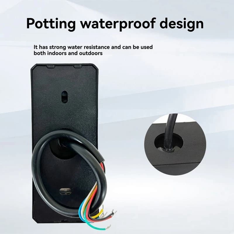 Lettore porta intelligente RFID Scheda IC 13,56 Mhz Impermeabile IP68 Supporto NFC Lettore di schede di controllo accessi montato a parete-VVBC