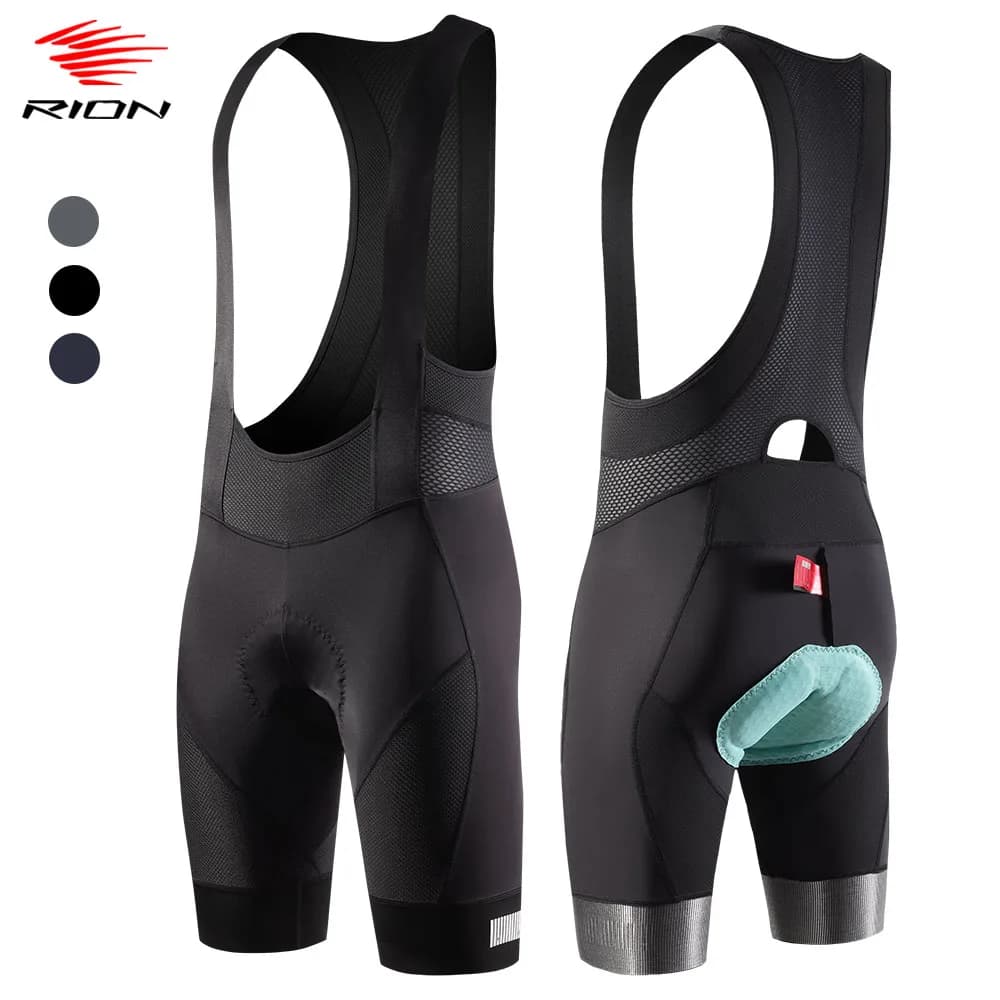 RION Cycling Shorts with Men's Bretelles, for Mountain Bike MTB, Professional Clothing Padded, Bike Equipment, Italian Dolomiti 8H upholstery