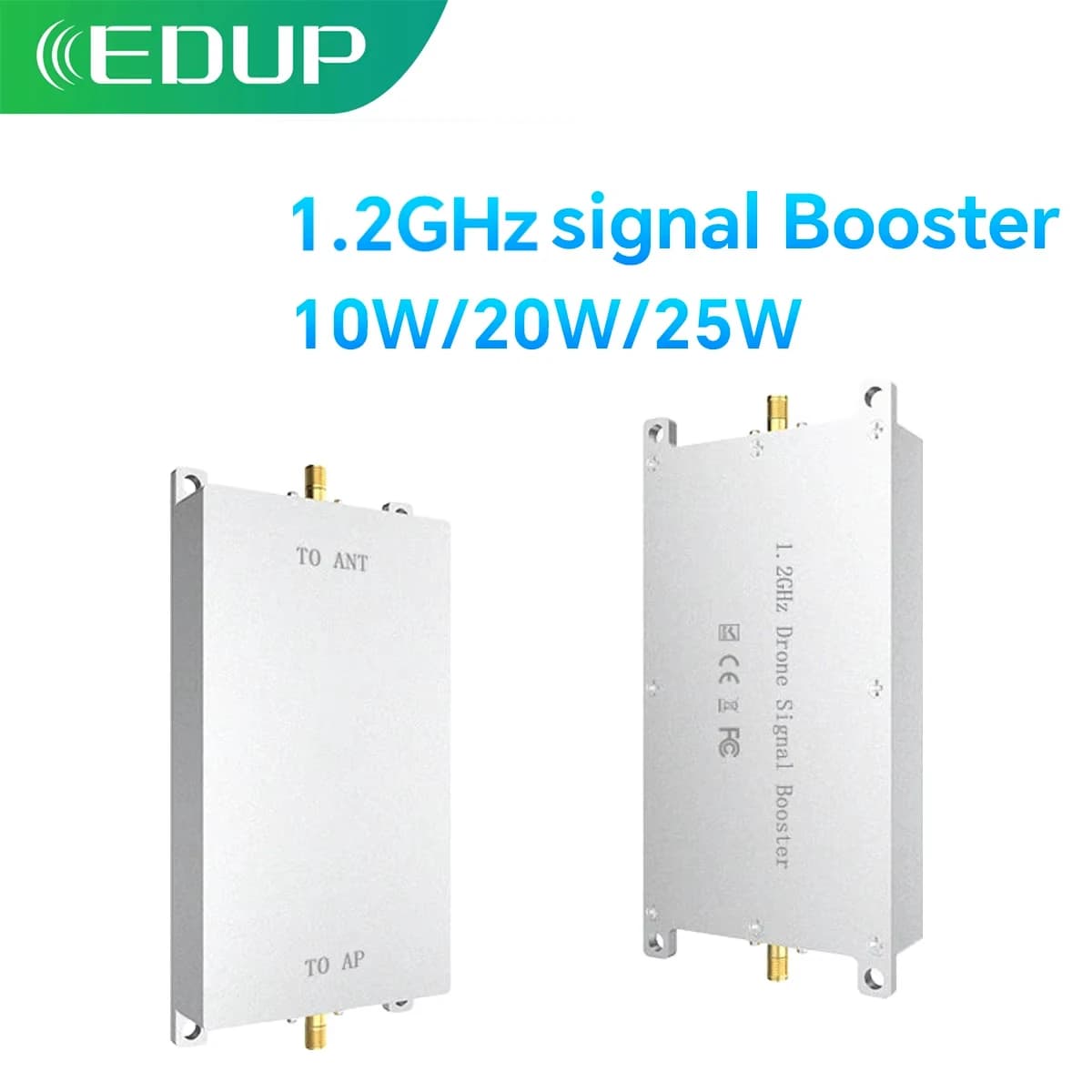 EDUP AB035 Ripetitore di segnale 1.2GHz 10W Ripetitore di segnale wireless Ripetitore WIFI 1170-1280MHz Plug and Play Ampia gamma di ingresso