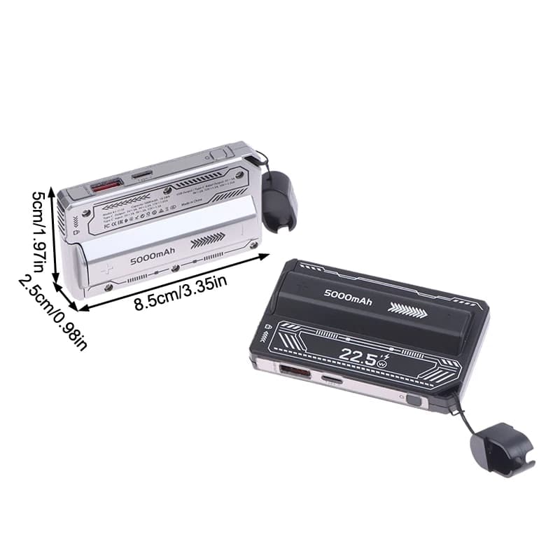 Custodia Power Bank 21700 Senza Saldatura con Ricarica Rapida PD 20W, Cavo Integrato, Custodia Batteria DIY Rimovibile (Senza Batteria)