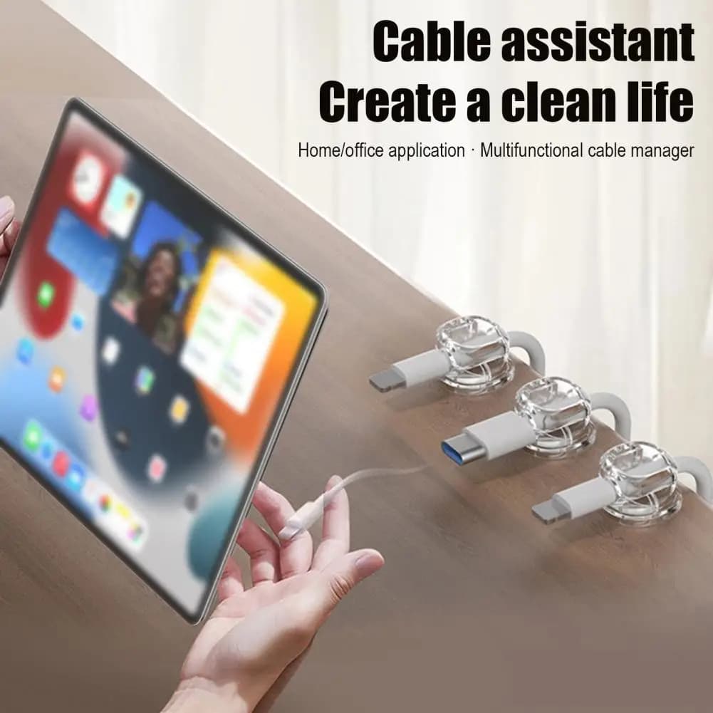 Portacavi magnetico Organizzatore di cavi autoadesivo Clip per cavi di facile installazione con scrivania a molla Organizzatore di cavi per auto per ufficio domestico