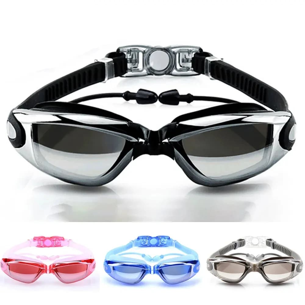 Swimwear Adult swimming glasses Anti Fog Man Woman UV protection Waterproof optic swim glasses with earplugs