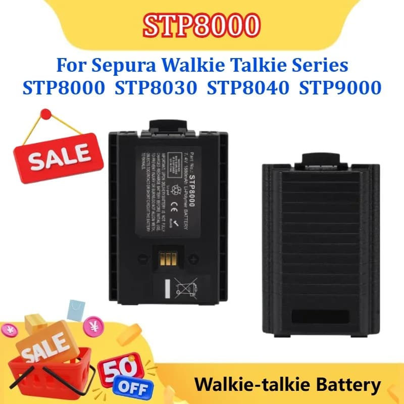 Nuova Batteria di Ricambio da 1880mAh 7.4V per Walkie Talkie Sepura Serie STP8000 STP8035 STP8030 STP8038 STP8040 STP8020 STP9000