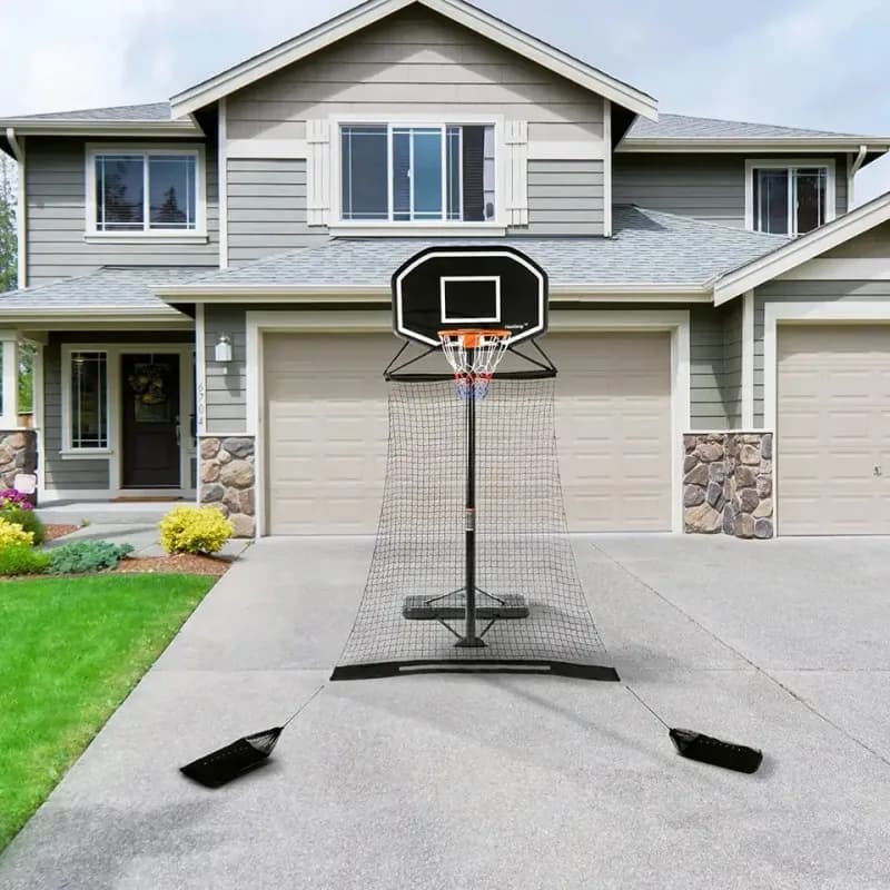 Foldable defensive network system for basketball guard bounce