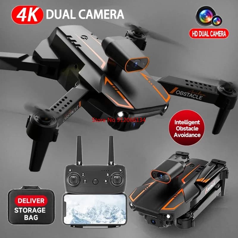 Mini 4K Evitamento degli ostacoli su tre lati RC Quadcopter 2.4G Foto Segui altitudine fissa Pieghevole WIFI FPV Giocattolo drone telecomandato