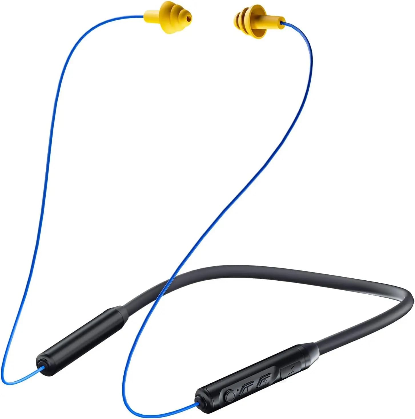 Wireless earphones with Neckband, 29dB Reduction, IPX6 Waterproof, Over 20 Hour Battery - Blue