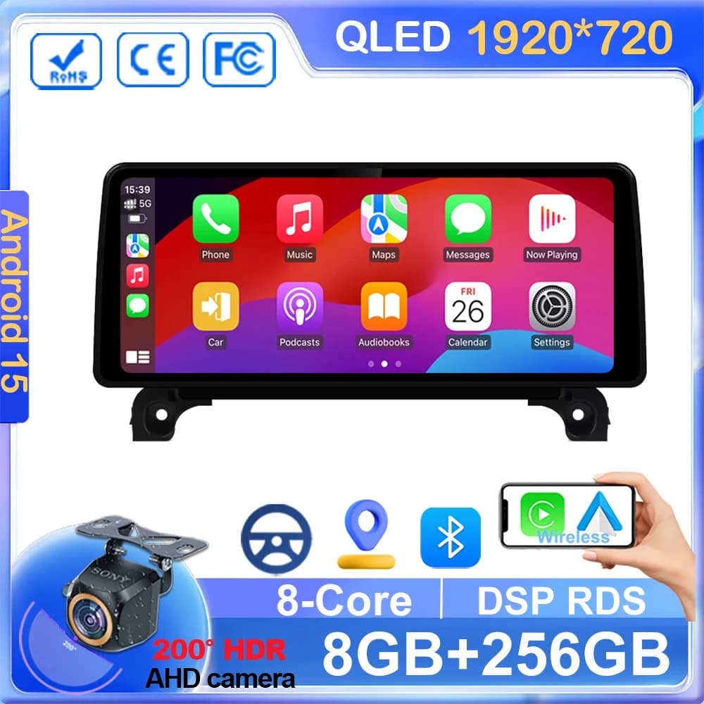 Autoradio da 12.3 pollici per Peugeot 4008 5008 2016 - 2022 Android Auto Carplay Navigazione GPS Lettore radio multimediale 4G Wifi BT DSP