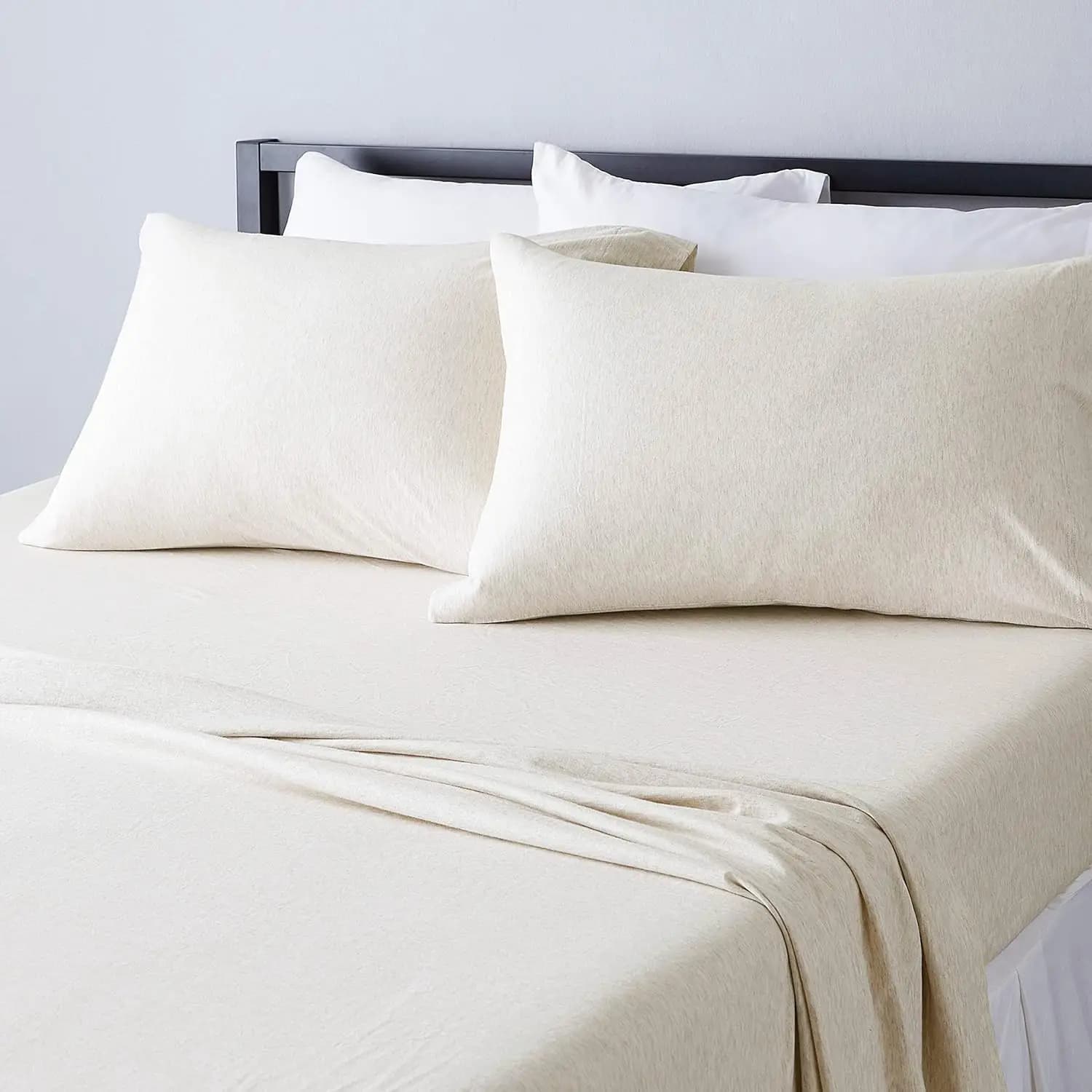 Set di lenzuola Basics da 4 pezzi, 100% cotone jersey, include lenzuola super morbide, piatte e con angoli elasticizzati