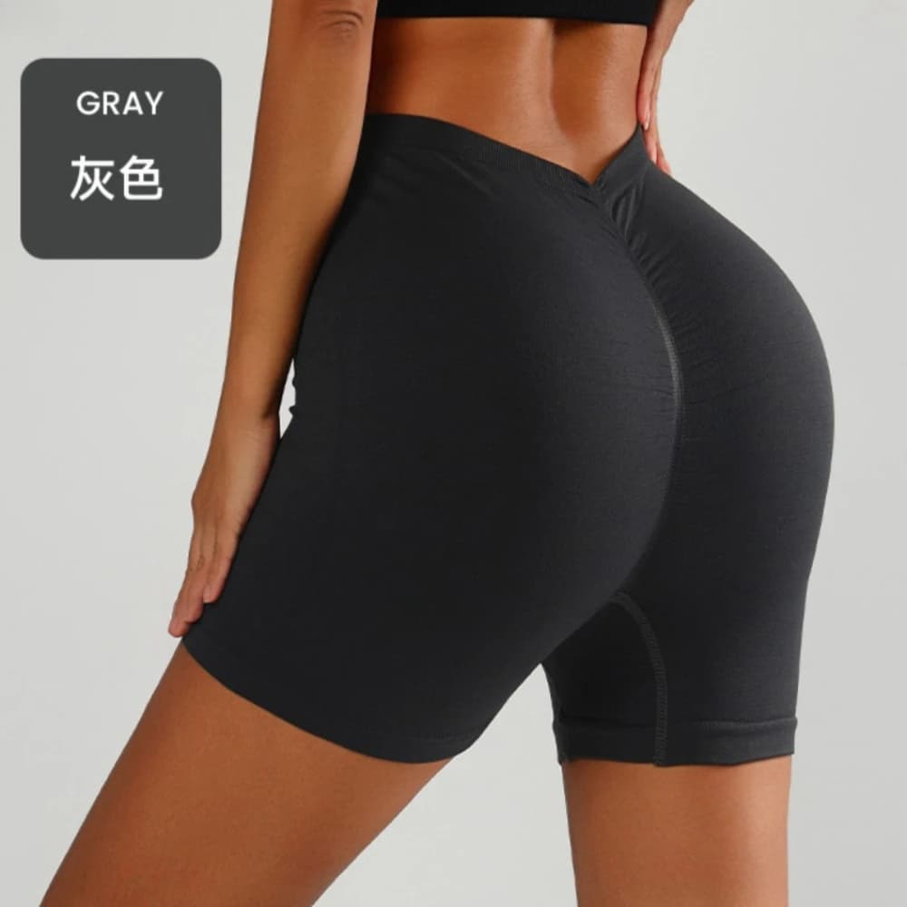 Pantaloncini da yoga a vita alta da donna, ad asciugatura rapida, traspiranti, anti-sudore, per corsa, ciclismo, fitness