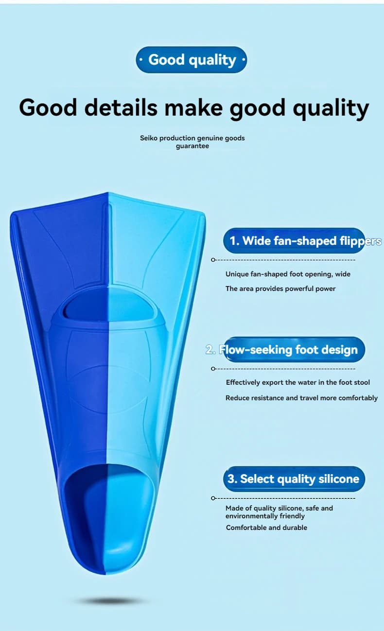 Pinne corte in silicone, allenamento freestyle per adulti, dita a farfalla, nuoto, attrezzatura per lo snorkeling, scarpe da sub