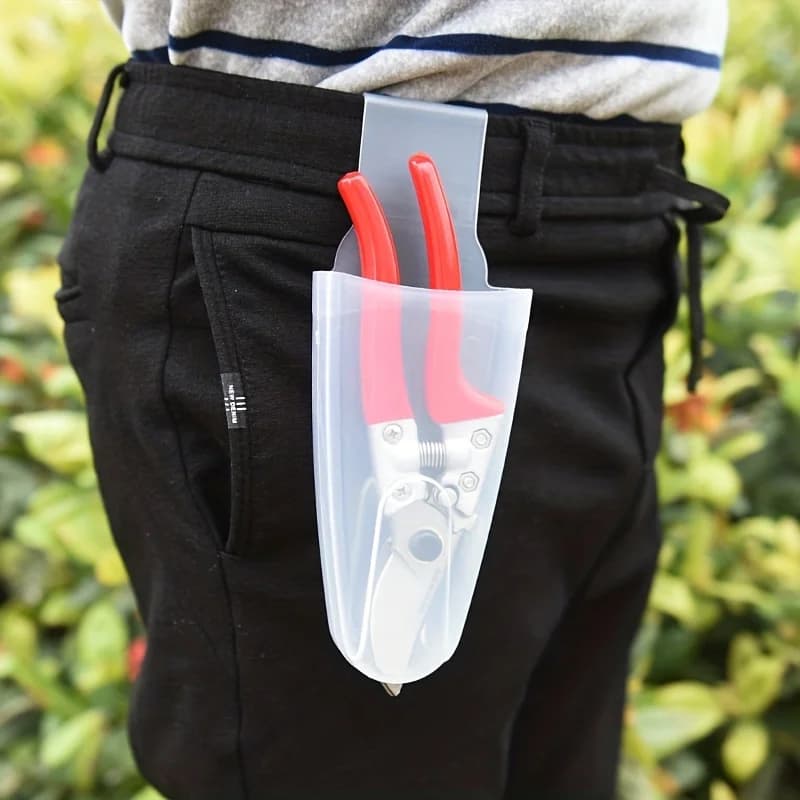 Porta Forbici da Giardino, Borsa da Cintura Trasparente Multifunzionale, Clip Portatile per Attrezzi da Potatura e Raccolta