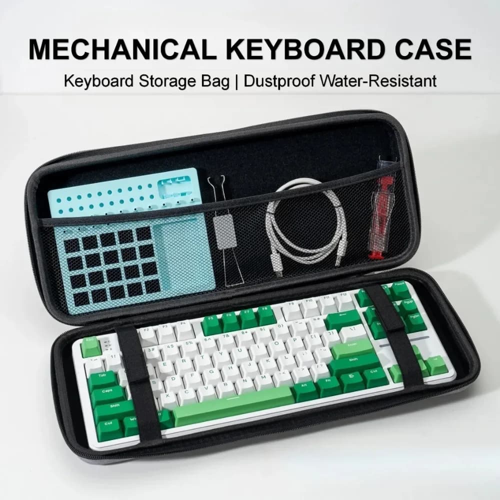 Waterproof and dustproof keyboard bag with EVA hard shell Mechanical keyboard bag suitable for natural size keyboard 61/68/98%