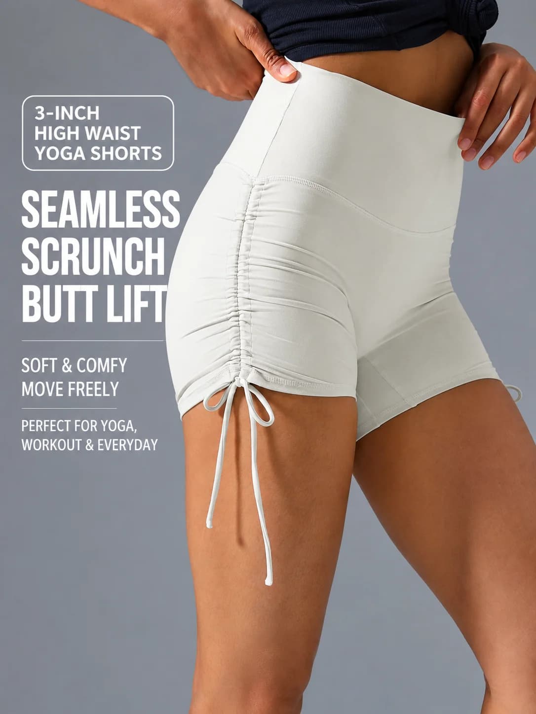 Women’s High Waist Yoga Shorts Scrunch Butt Lifting Seamless Gym Fitness Shorts Running Cycling Workout Shorts