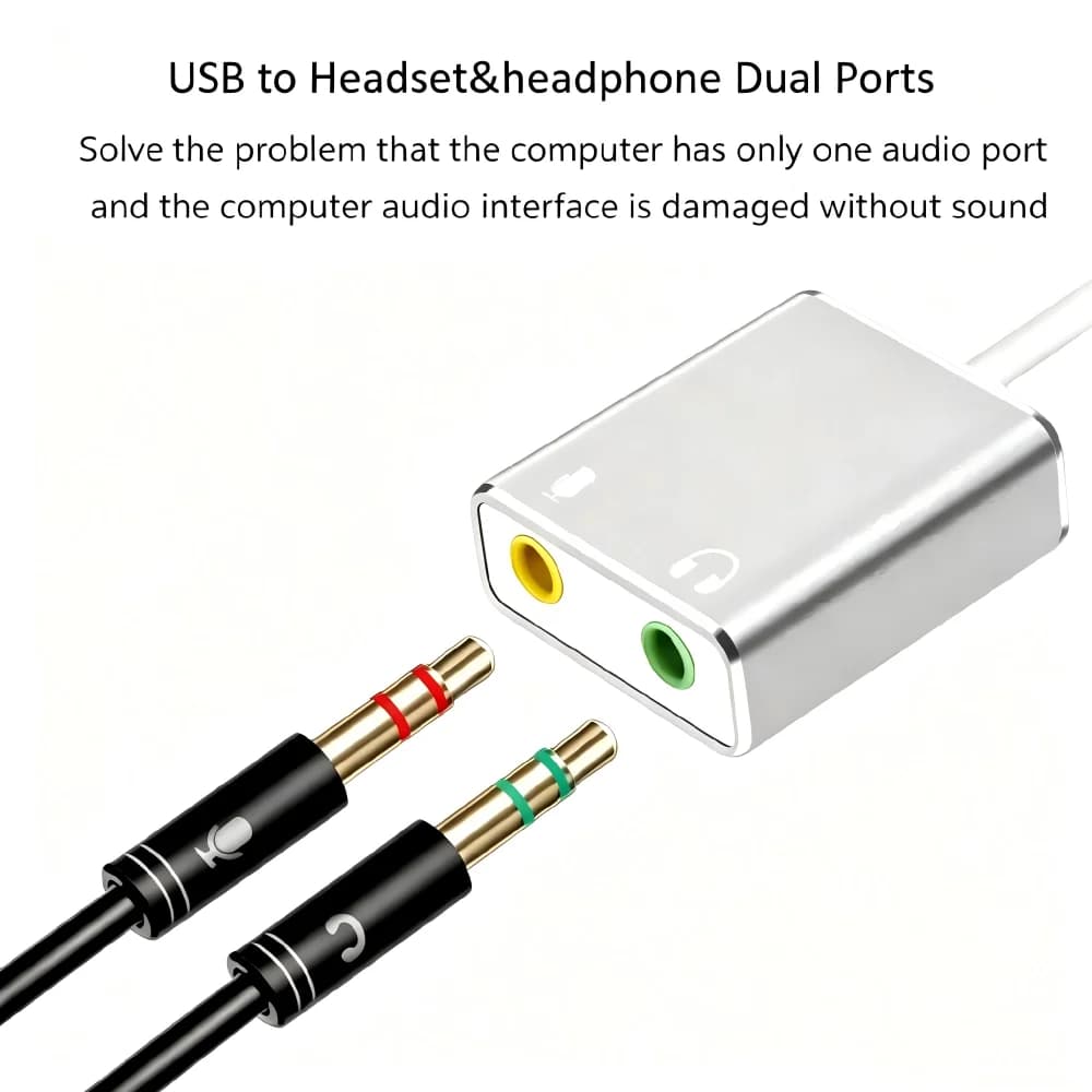 USB Type C External Sound Card Adapter Audio USB-C to 3.5mm Jack Headphone Mic for Laptop MacBook pro