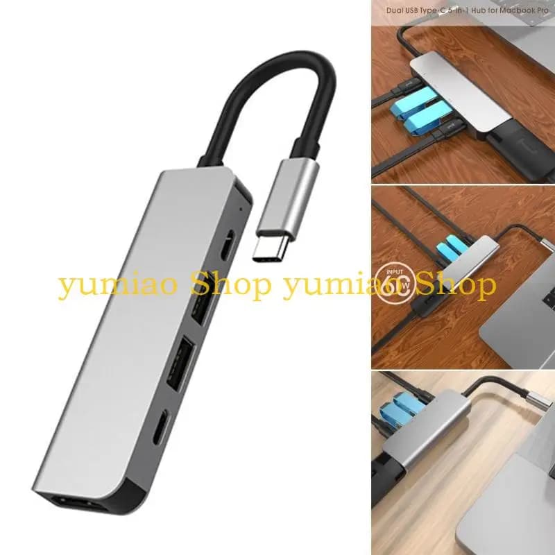 587B USB Typec Hub 4K30Hz HDMI-compatibile PD60W multifunzionale per SSD HDTV Dock