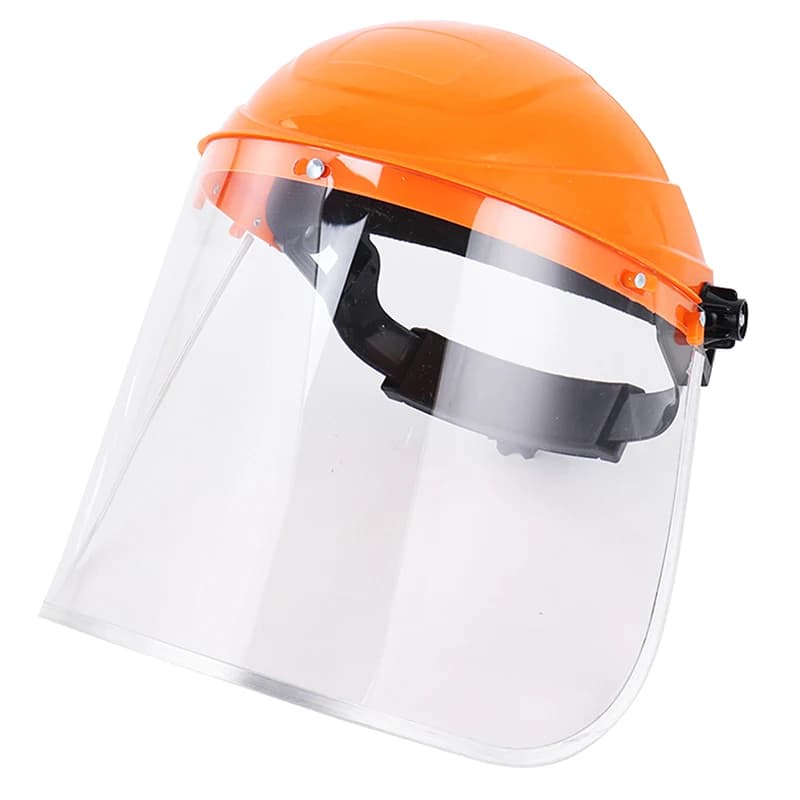 Visiera integrale trasparente di sicurezza per PC con schermo per gli occhi montato sulla testa cappello protezione per gli occhi maschera per il viso attrezzature per maschere per il viso da moto