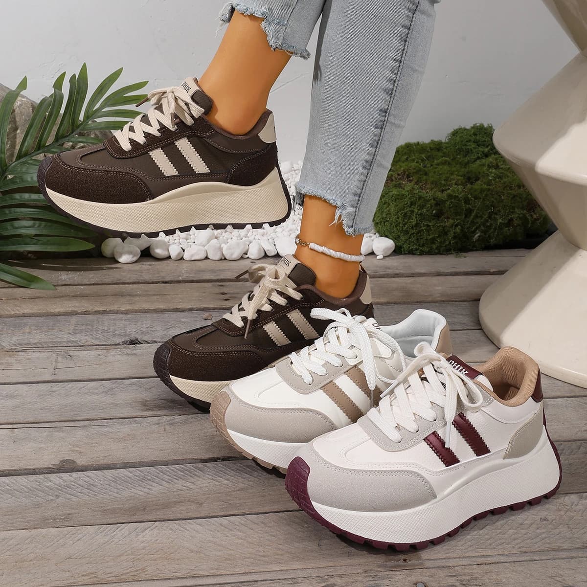 Nuove Sneakers da Donna di Design, Scarpe Sportive con Suola Spessa, Sneakers Casual alla Moda, Scarpe da Corsa Leggere e Morbide per Donne