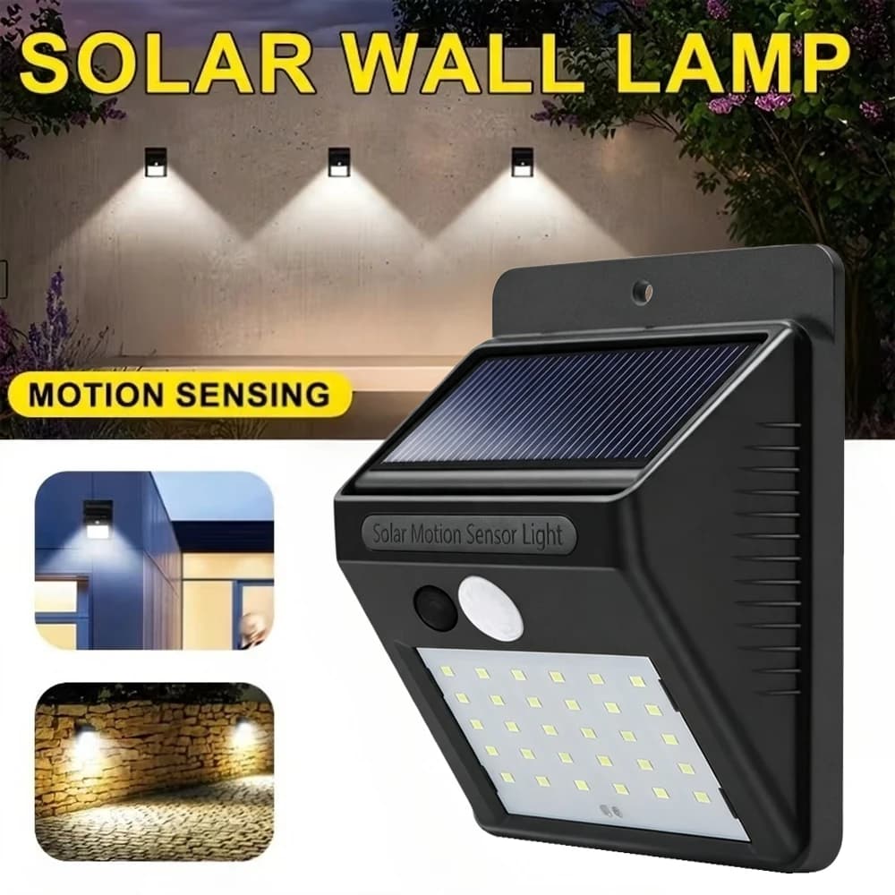 30 LED Solar Light PIR Motion Sensor Wall Light Outdoor Solar Lamp Waterproof Solar Powered Sunlight Street Lamp Garden Decor