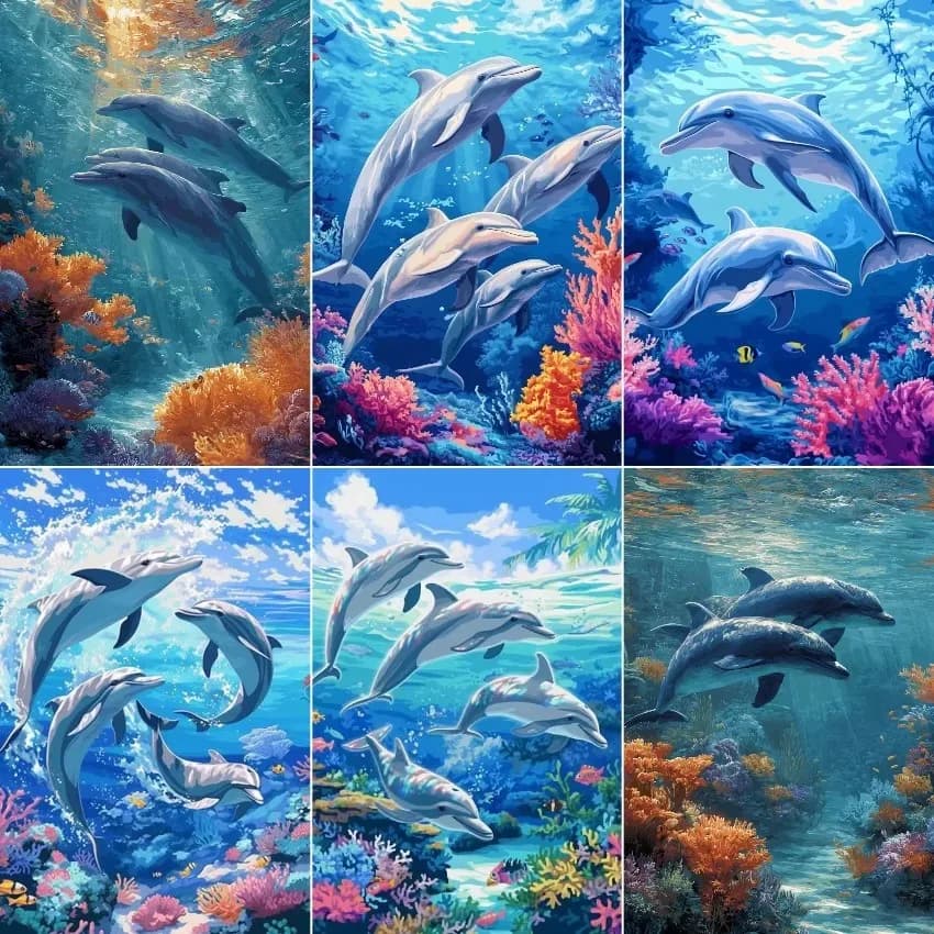 1pc frameless Paint By Numbers for Adult Kit How To Train Your Dragon DIY Acrylic Oil Painting Canvas By Number Home Decor