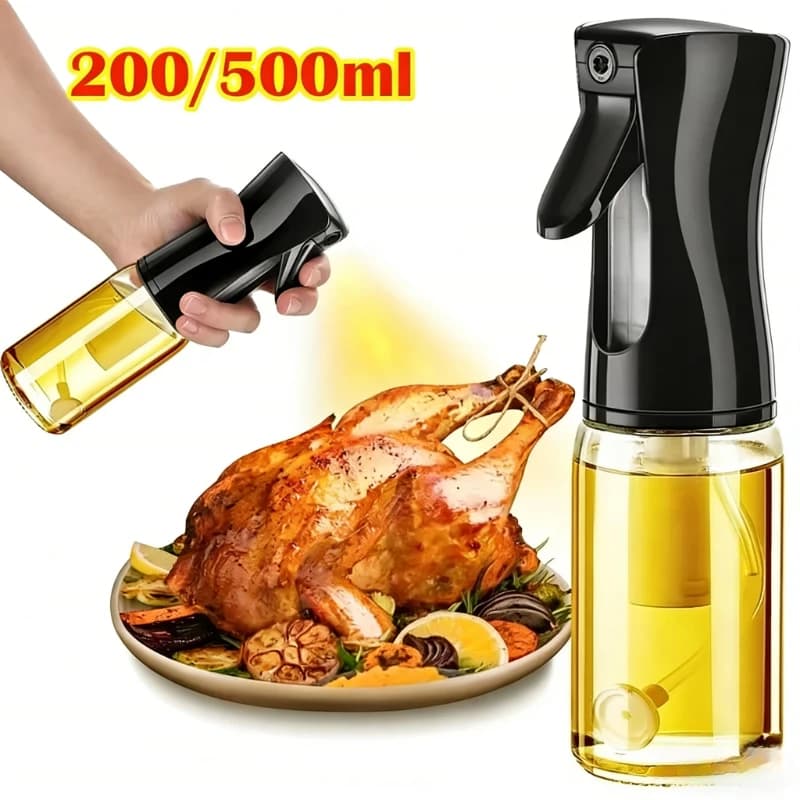 1Pc 200/500 ML Oil Spray Cooking Pot For Domestic Use Edible Olive Oil Spray Bottle Atomized Misty Oil Tank Air Spray Bottle