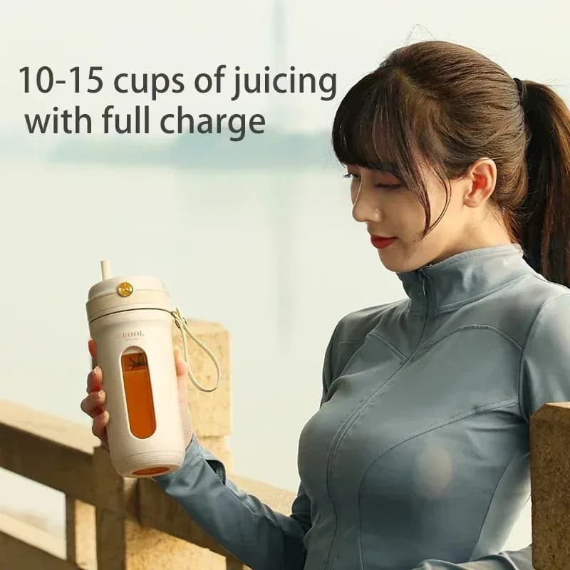 Portable USB Rechargeable Electric Juicer Blender Multi Functional Wireless Fruit Grinder Sports Water Cup For Home Outdoor