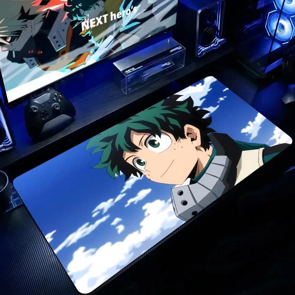 Tappetino per mouse My Hero Academia, tappetino per mouse grande da gioco, tappetino per tastiera e scrivania per computer con bordi rinforzati